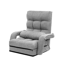 Load image into Gallery viewer, Lounge Sofa Armchair Floor Recliner Chaise Linen Light Grey
