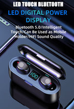 Load image into Gallery viewer, Noise Cancelling earphones 5.0 Wireless Earbuds with Power Bank
