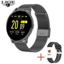 Load image into Gallery viewer, LIGE 2020 New Smart Watch Women Men Heart Rate Blood Pressure Information Remind Sport Multifunctional Waterproof Smartwatch+Box
