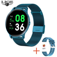 Load image into Gallery viewer, LIGE 2020 New Smart Watch Women Men Heart Rate Blood Pressure Information Remind Sport Multifunctional Waterproof Smartwatch+Box
