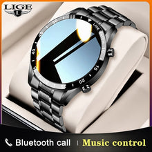 Load image into Gallery viewer, LIGE 2021 New Smart Watch Men Full Touch Screen Sports Fitness Watch Waterproof Bluetooth Call For Android iOS Smartwatch Mens
