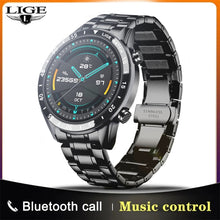 Load image into Gallery viewer, LIGE 2021 New Smart Watch Men Full Touch Screen Sports Fitness Watch Waterproof Bluetooth Call For Android iOS Smartwatch Mens
