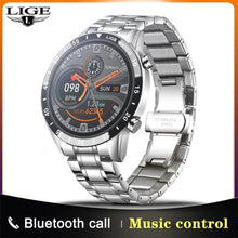 Load image into Gallery viewer, LIGE 2021 New Smart Watch Men Full Touch Screen Sports Fitness Watch Waterproof Bluetooth Call For Android iOS Smartwatch Mens
